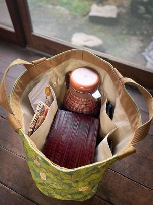 和束茶 × テキスタイル 茶の木 茶箱トートバッグ